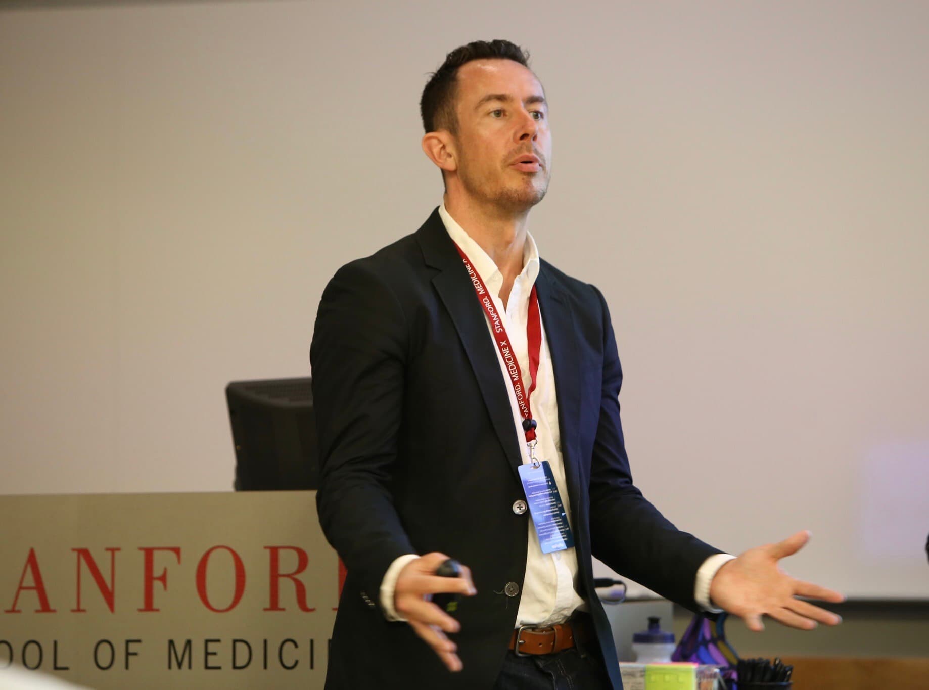 Soren DeOrlow presenting at Stanford Medicine